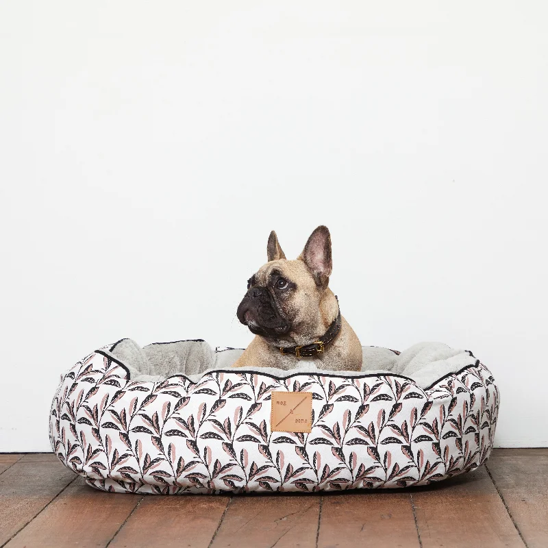 4 Seasons Reversible Circular Dog Bed - Shadow Quartz Print