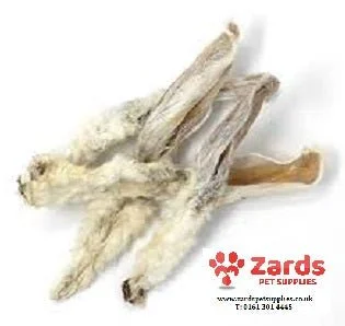 Rabbit Ears with Hair 100% Natural Dog Treat, Chew