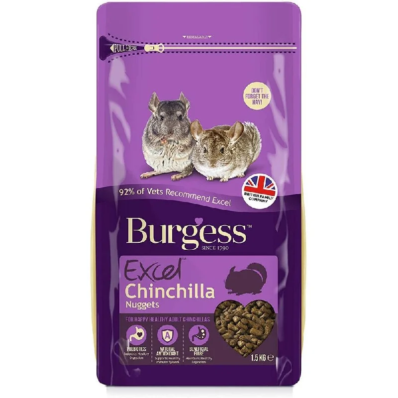 Burgess Excel Chinchilla Nuggets For Adult Chinchillas 1.5Kg