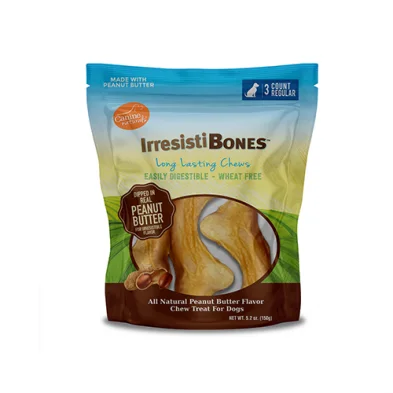 Canine Naturals® IrresistiBones™ Wheat Free All Natural Peanut Butter Flavor Chew Treat for Dogs 4.5" (3 Pack)