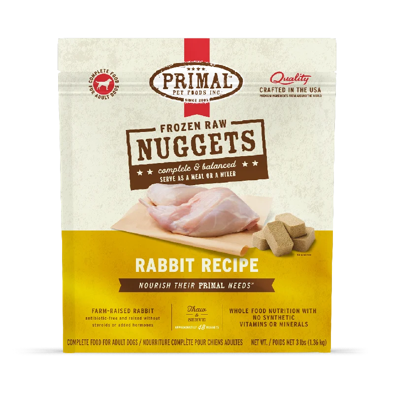 Frozen Raw Nuggets Dog Food <br> Rabbit Recipe