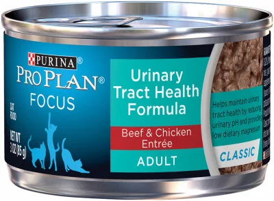 Cat Food, Urinary Tract Health, Beef & Chicken, 3-oz.