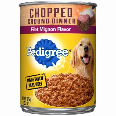 Dog Food, Chopped Filet & Bacon, 13.2-oz. Can