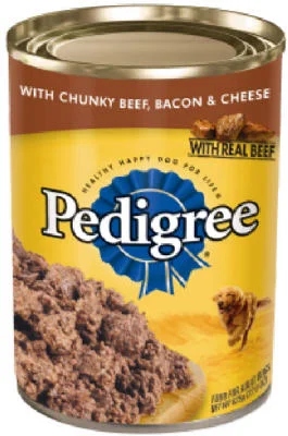 Dog Food, Chunky Beef Bacon & Cheese, 22-oz. Can (Pack of 12)