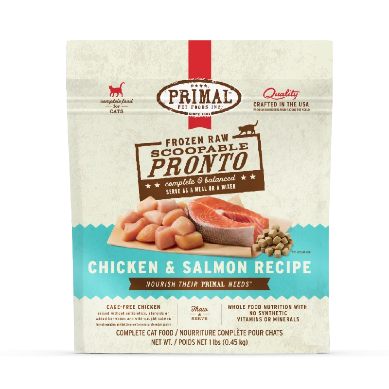 Frozen Raw Scoopable Pronto Cat Food <br> Chicken & Salmon Recipe