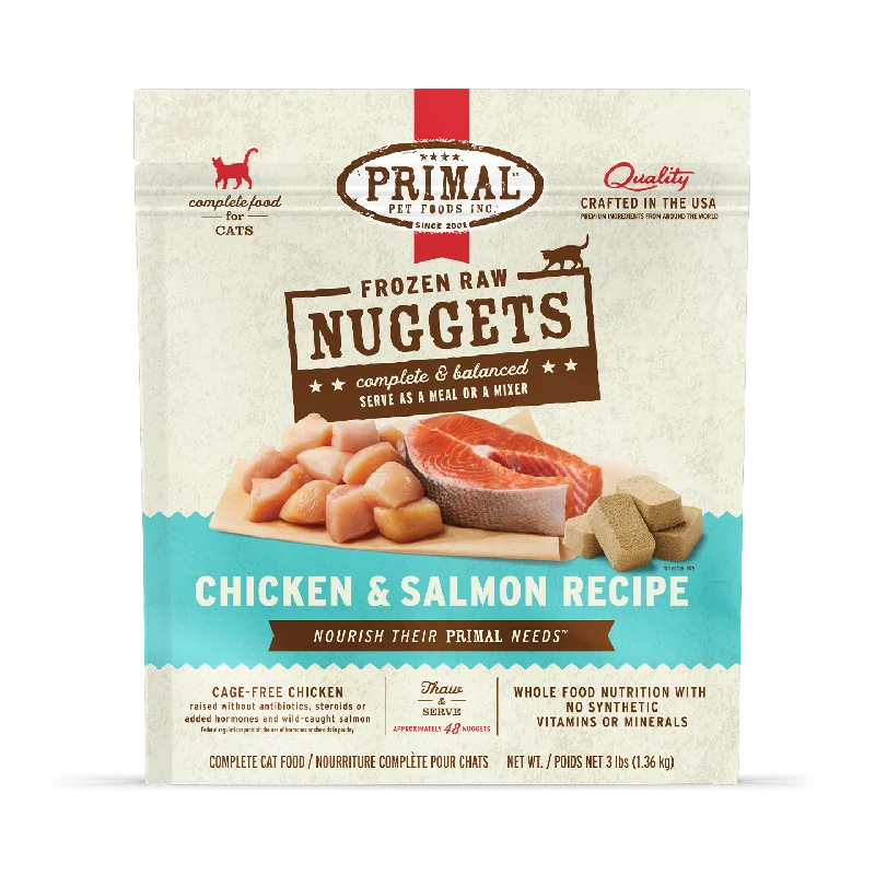 Frozen Raw Nuggets Cat Food <br> Chicken & Salmon Recipe