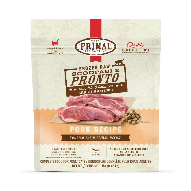 Frozen Raw Scoopable Pronto Cat Food <br> Pork Recipe