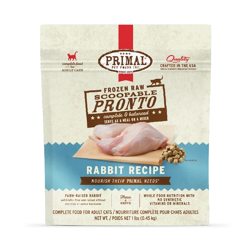 Frozen Raw Scoopable Pronto Cat Food <br> Rabbit Recipe