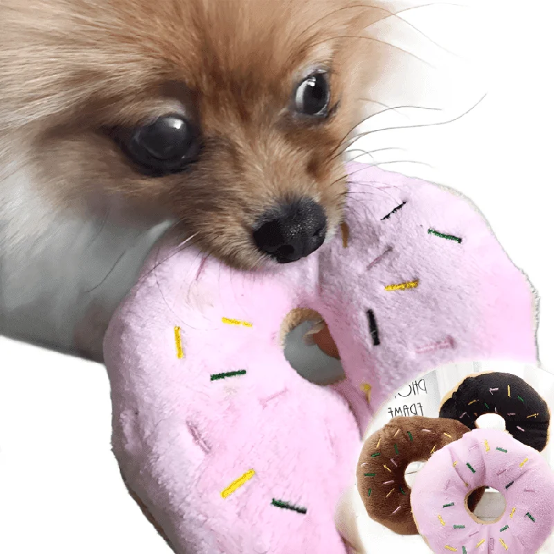 Funny Donut plush pet toy