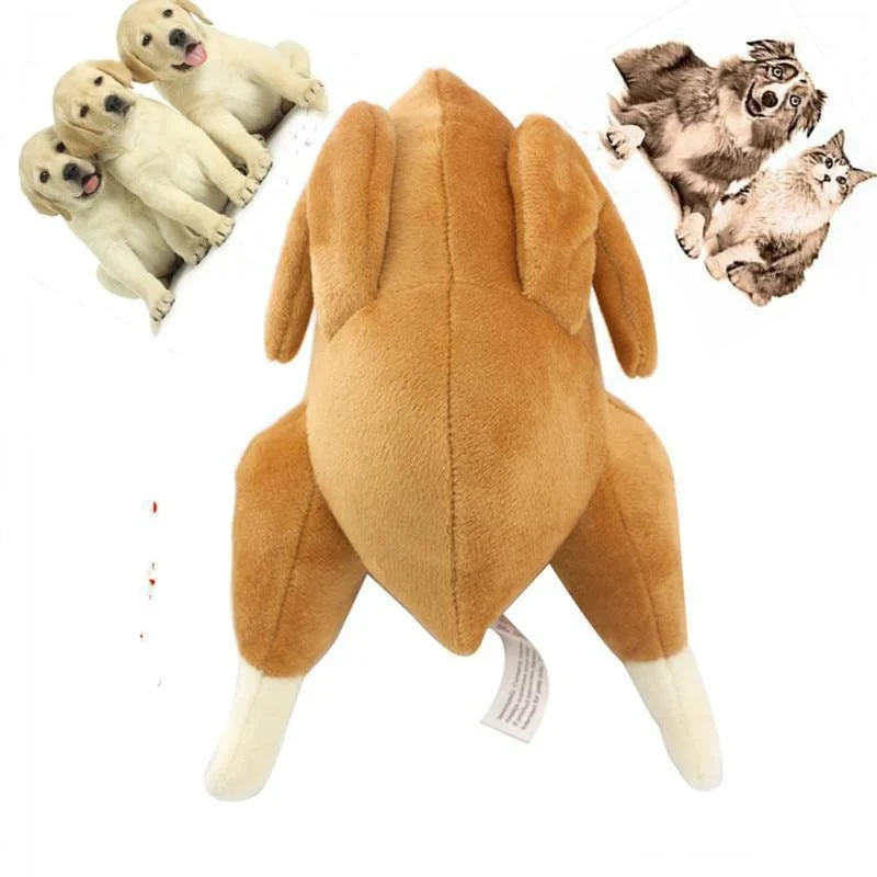 Funny Roasted Chicken Squeaky Pet Toy