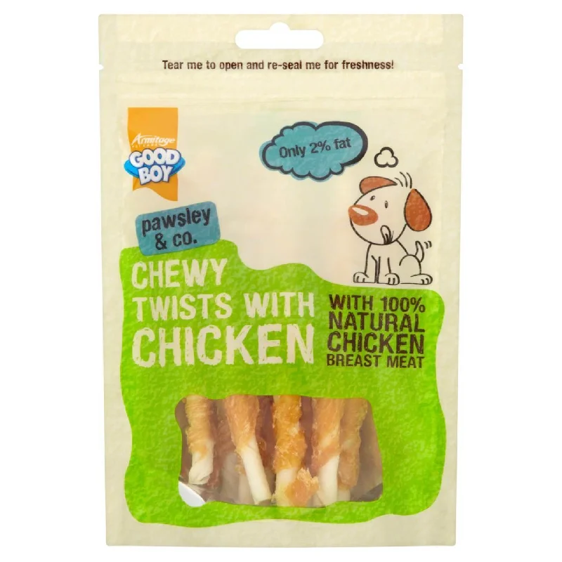 Good Boy Chewy Twists with Chicken Dog Treats 90g