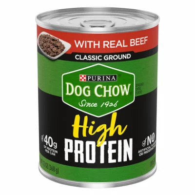 High Protein Dog Food, Beef Pate, 13-oz. Can