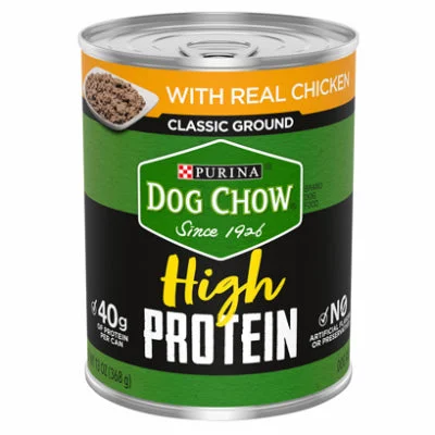 High Protein Dog Food, Chicken Pate, 13-oz. Can