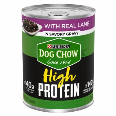 High Protein Dog Food, Lamb & Gravy, 13-oz. Can