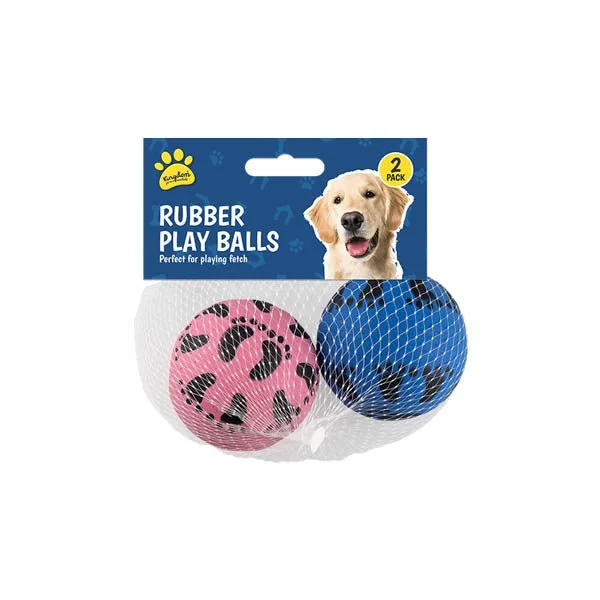 Kingdom Pet Rubber Play Balls 2 Pack