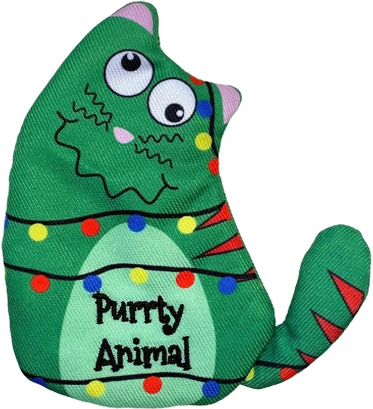 KONG Holiday Refillables Purrsonality Purrty Animal Cat Toy