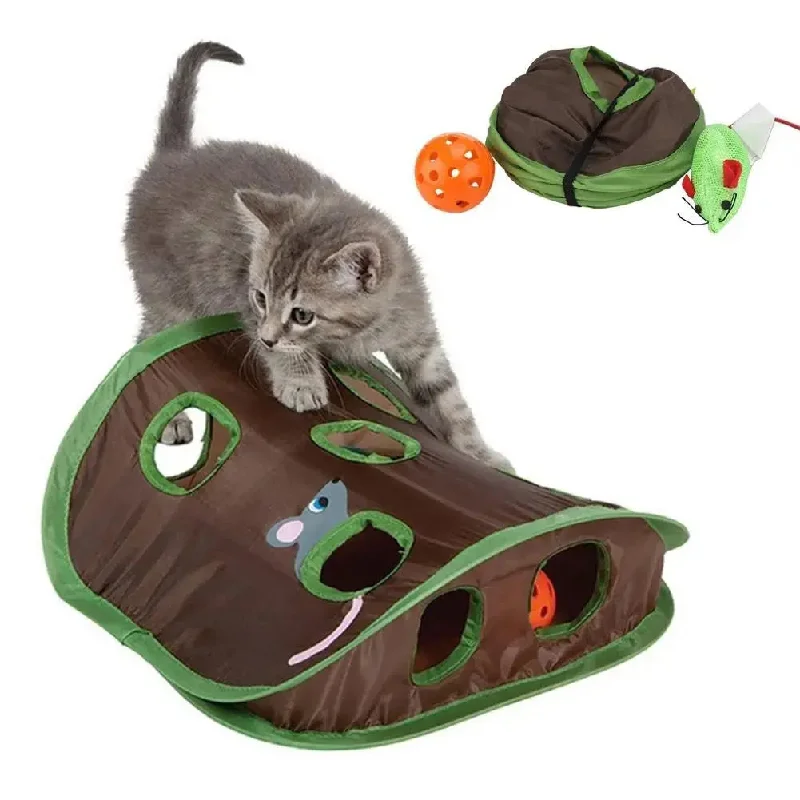 Nine-Hole Interactive Cat Toy