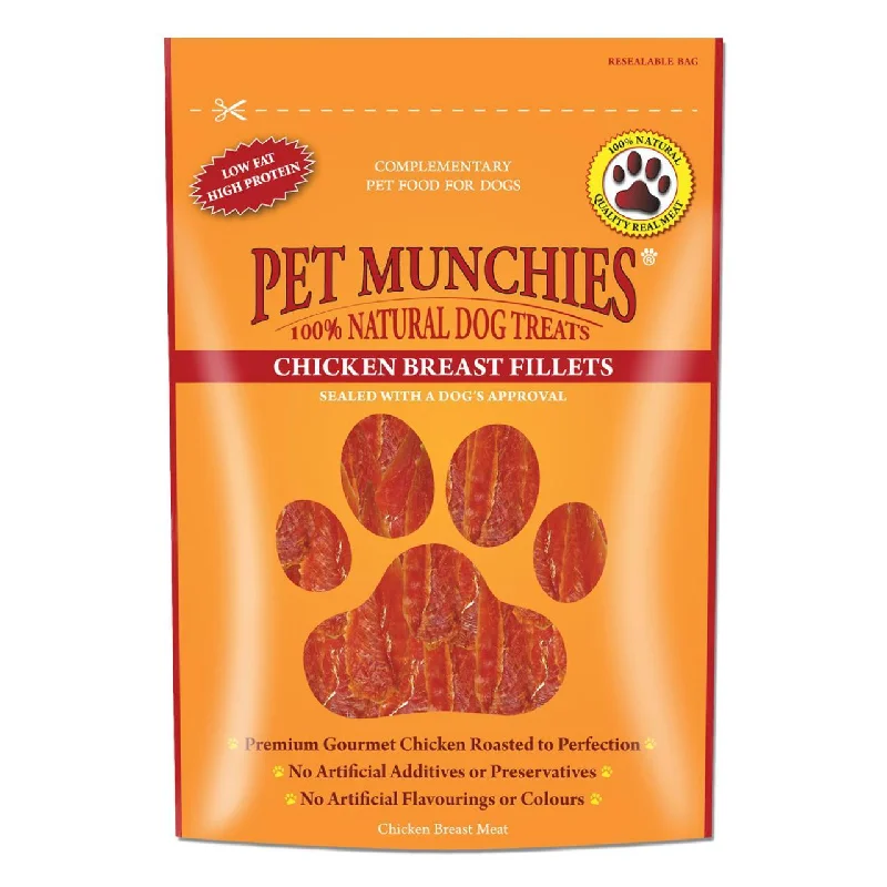 Pet Munchies 100% Natural Chicken Breast Fillets Dog Treats 100g