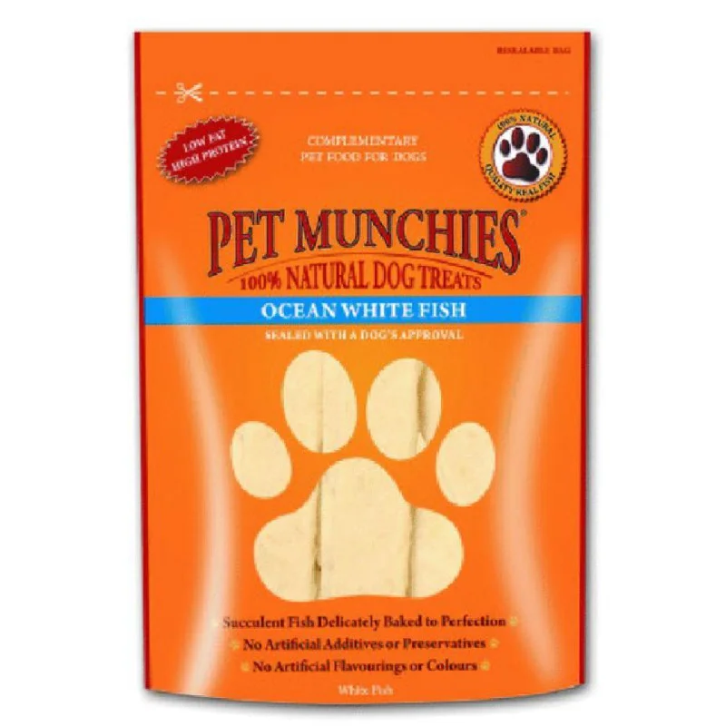 Pet Munchies 100% Natural Ocean White Fish Dog Treats 100g