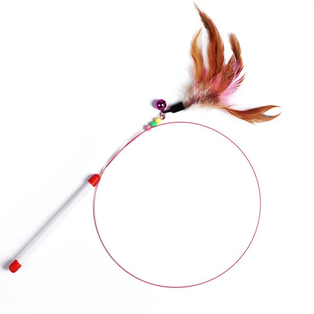 Red - Feather Cat Toy