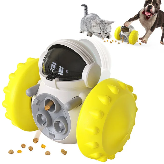 Yellow - Pet Tumble Treat Dispenser