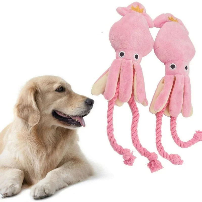 Pink Squid Dog Chew Toy