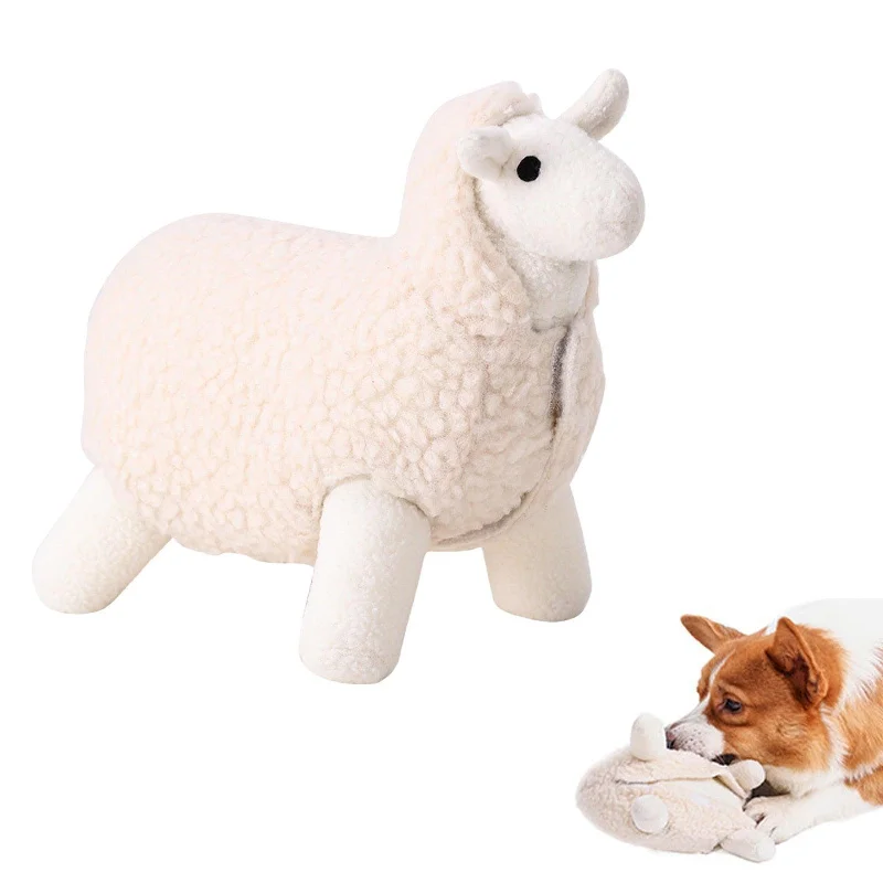 Plush Sheep Squeaky Dog Toy