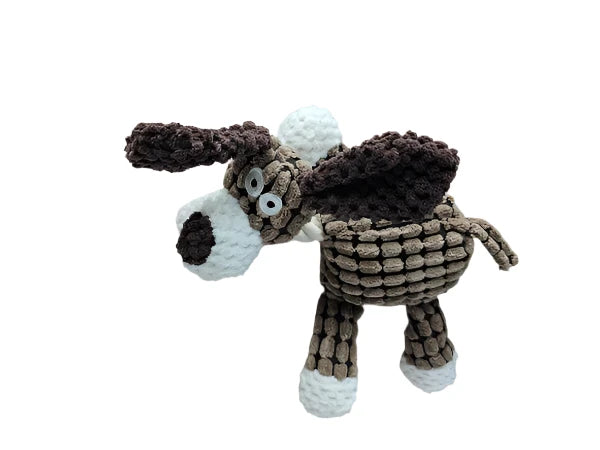 Donkey Dog Toy Brown/White