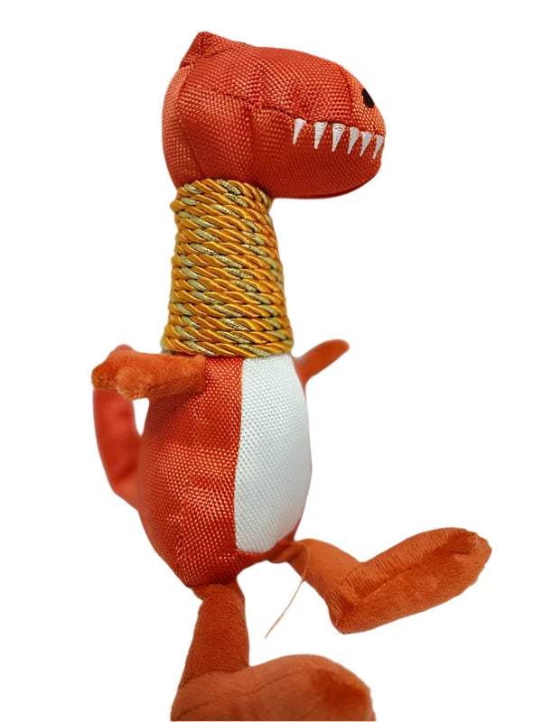 Dinosaur Dog Toy Orange