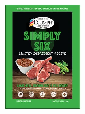 Simply Six Lamb Meal Dry Dog Food, 3-Lbs.