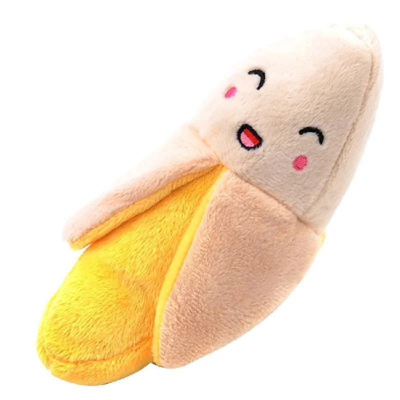 Super Kawaii Peeled Banana Funny Squeaky Chew Toy