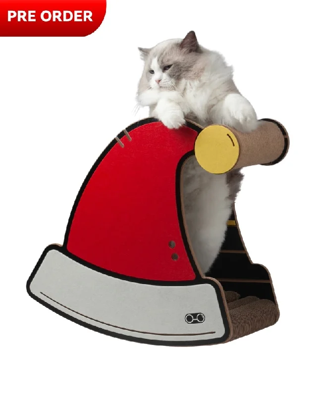 Cat Tower - Swinging Santa Hat Style