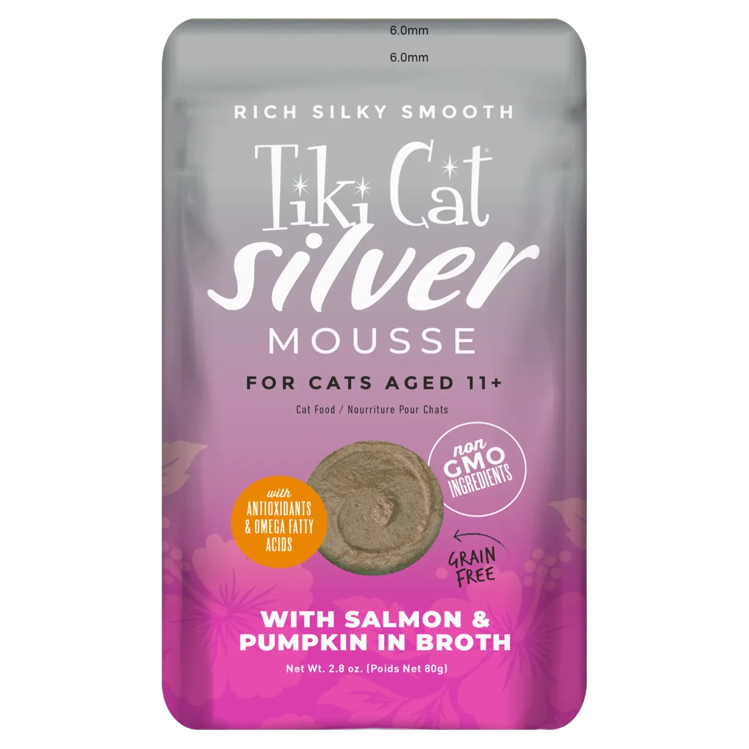 Tiki Cat® Senior Mousse Salmon with Pumpkin Wet Cat Food 2.8 oz