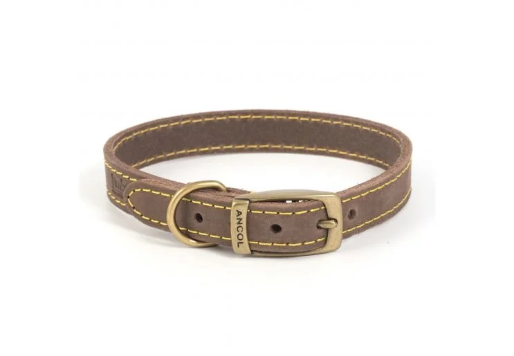 Timberwolf Leather Dog Collar Sable Colour