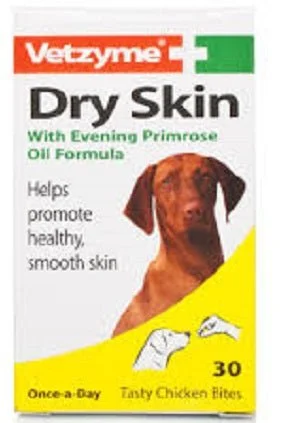 Vetzyme Dry Skin Tablets For Dogs 30tabs