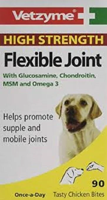 Vetzyme HIGH STRENGTH Flexible Joint Tablets with Glucosamine 90 tabs