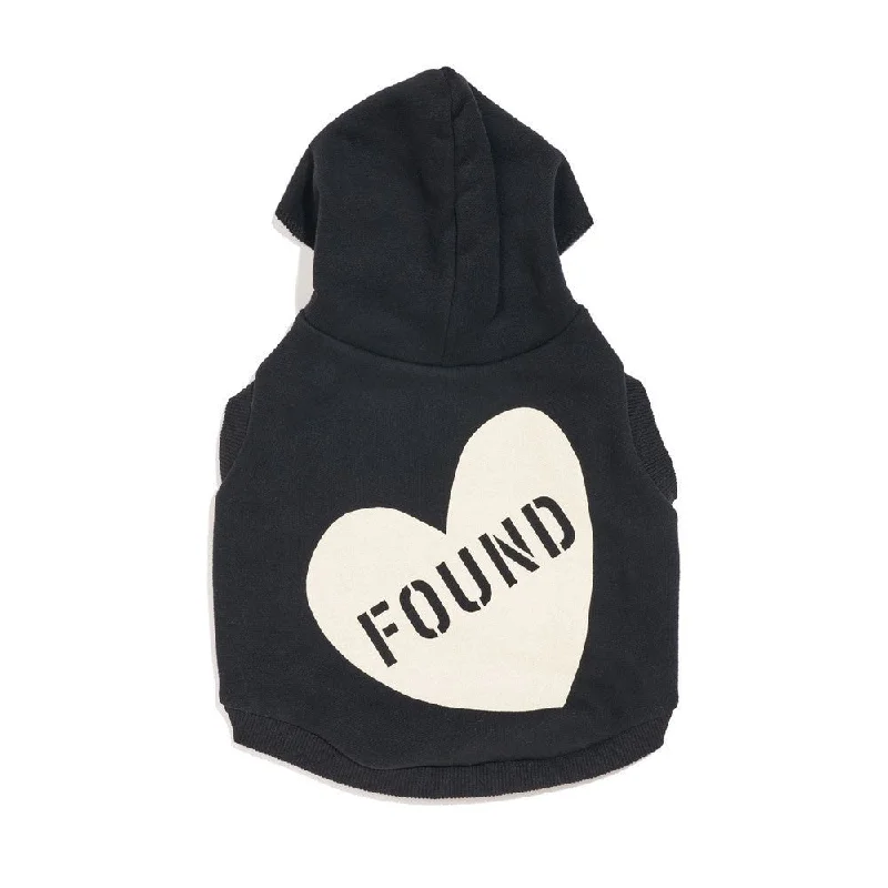 Big Full Heart Animal Hoodie, Black + Cream