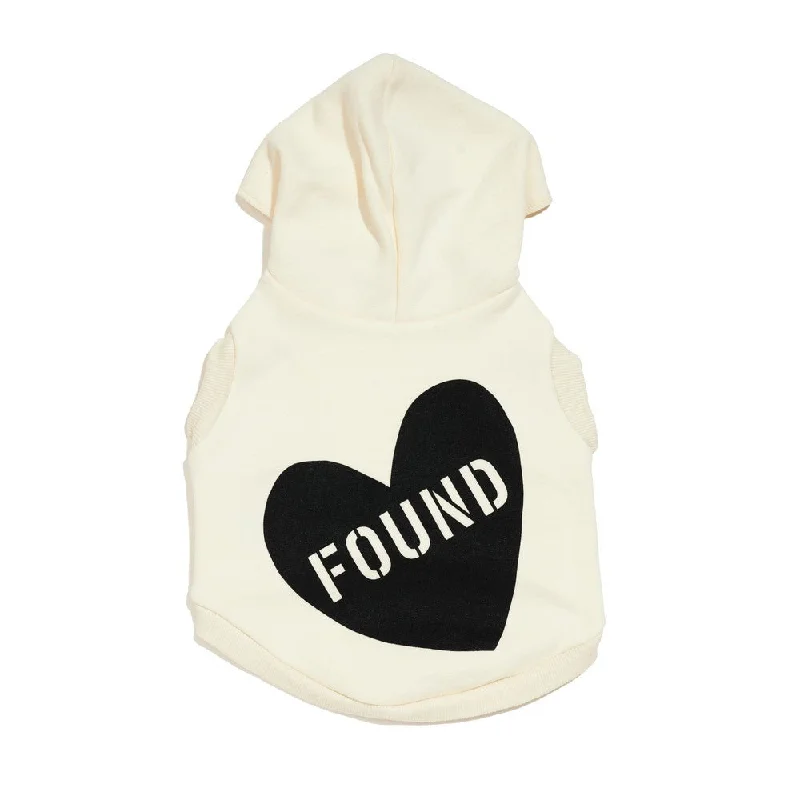 Big Full Heart Animal Hoodie, Natural + Black