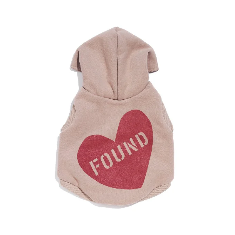 Big Full Heart Animal Hoodie, Taupe + Rust