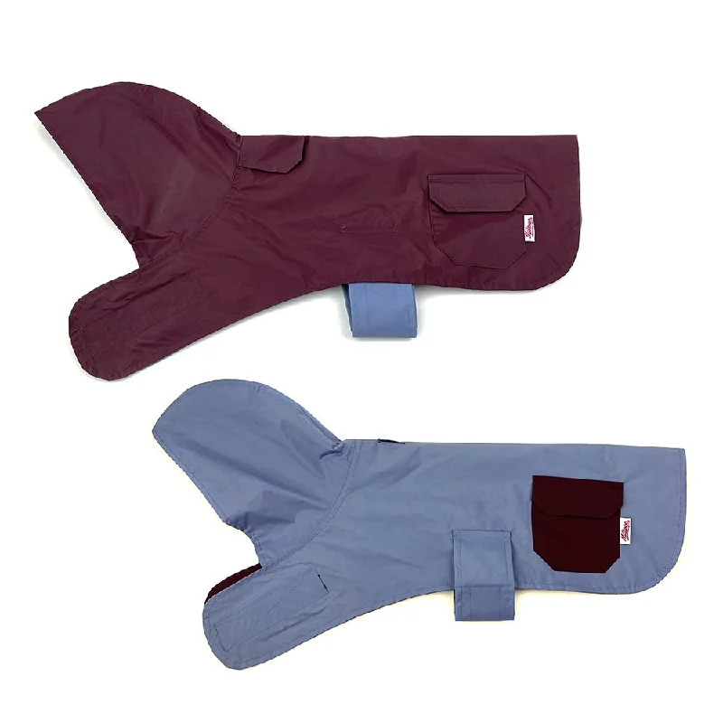 Dog Reversible Rain Coat - Cabernet-Blue