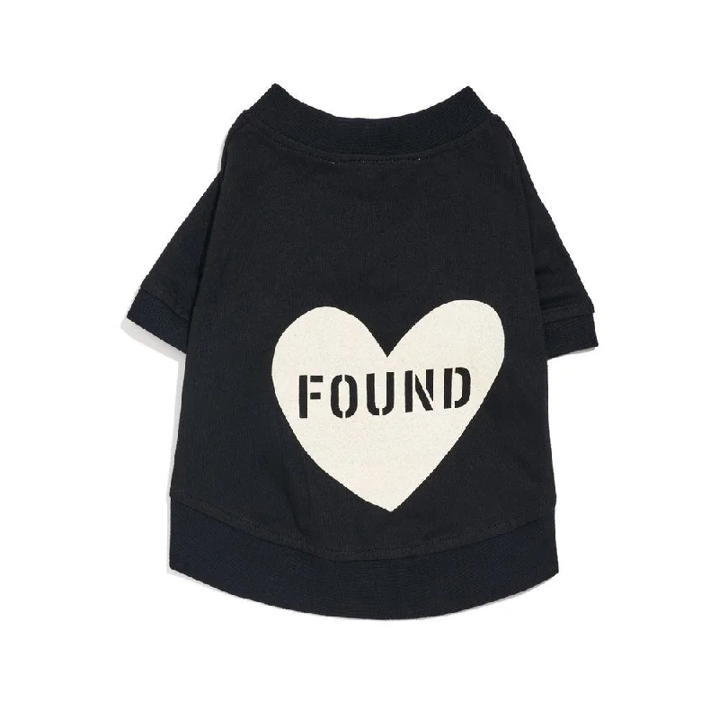 Found My Animal Big Full Heart Animal T-Shirt, Black + Cream