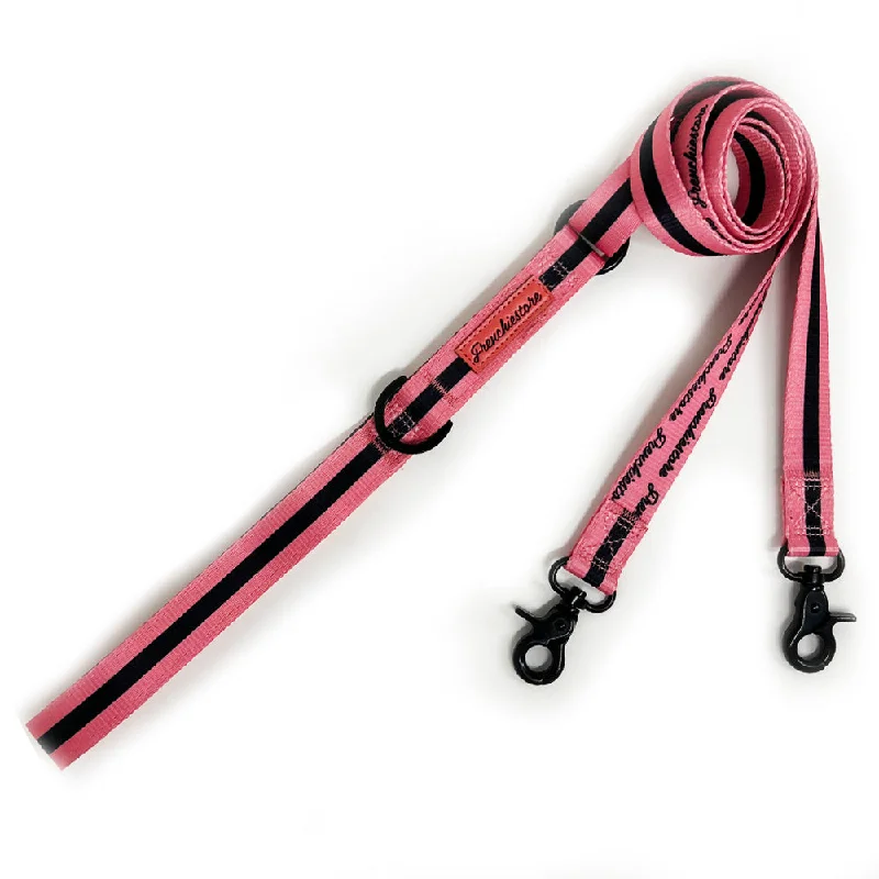 Frenchiestore Dual Dog Leash | Coral Varsity