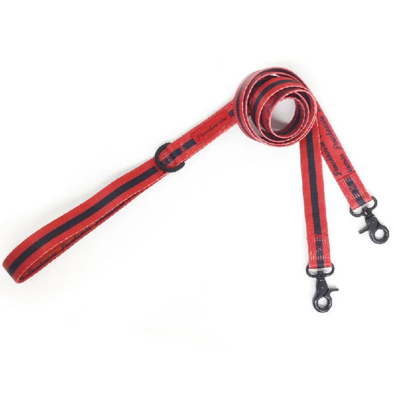 Frenchiestore Dual Dog Leash | Red Varsity