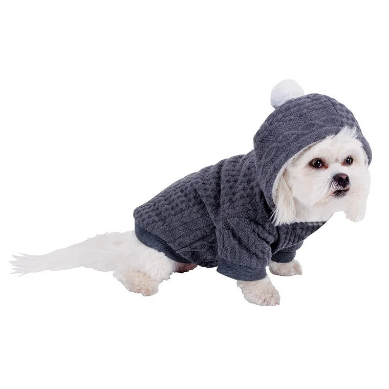 Knitted Dog Hoody, 55cm, 2 Asstd Colours