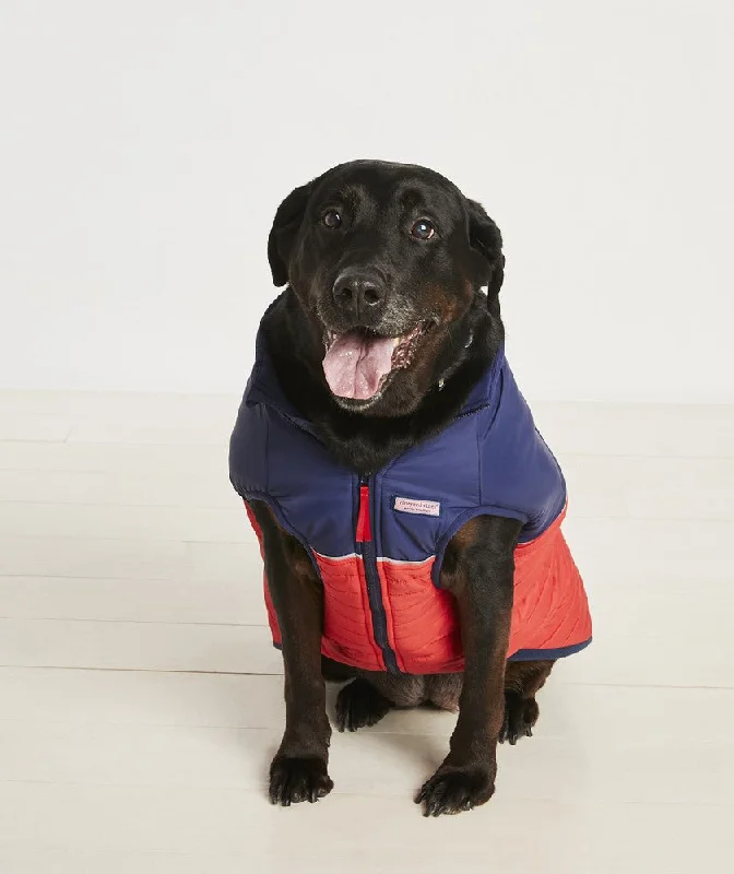 Vineyard Vines X Fma Pet Puffer Jacket, Lighthouse Red