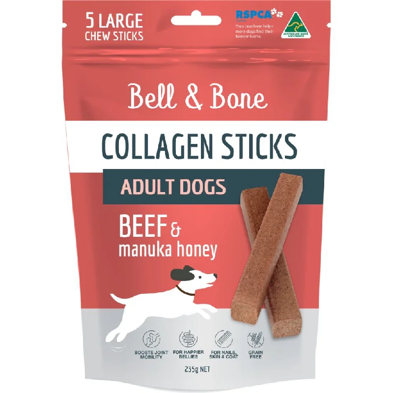 Bell & Bone Collagen Dental Sticks for Adult Dogs - Beef & Manuka Honey