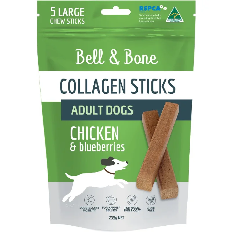 Bell & Bone Collagen Dental Sticks for Adult Dogs - Chicken & Blueberry