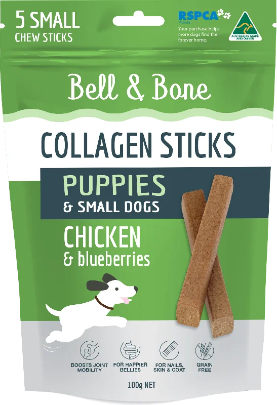 Bell & Bone Collagen Dental Stick for Puppies - Chicken & Blueberry