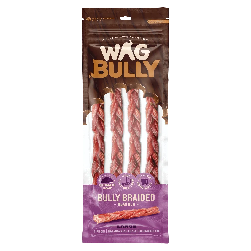 Braided Bully Sticks (4 Pack)