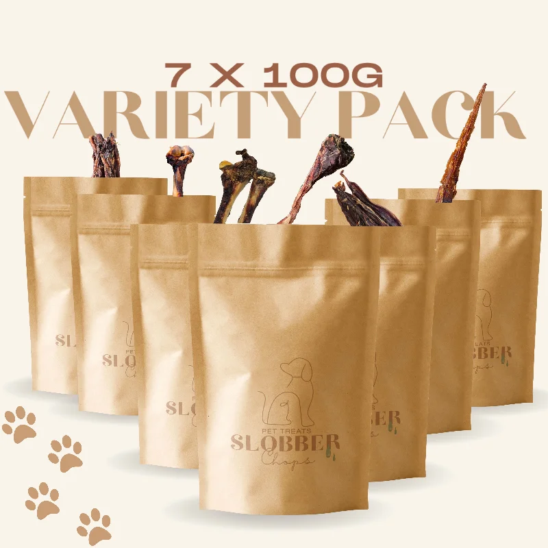 7 x 100g - Variety Kangaroo Dog Treat Pack